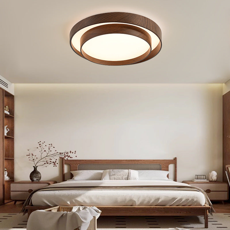 Luz de techo LED empotrada redonda de doble capa de hierro acrílico minimalista moderna para sala de estar 