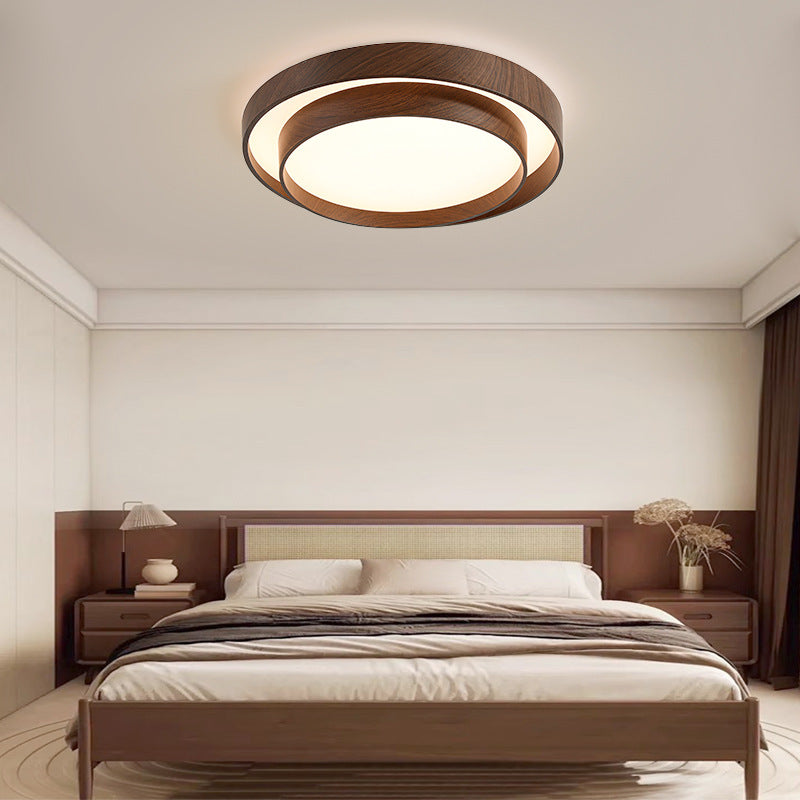 Luz de techo LED empotrada redonda de doble capa de hierro acrílico minimalista moderna para sala de estar 