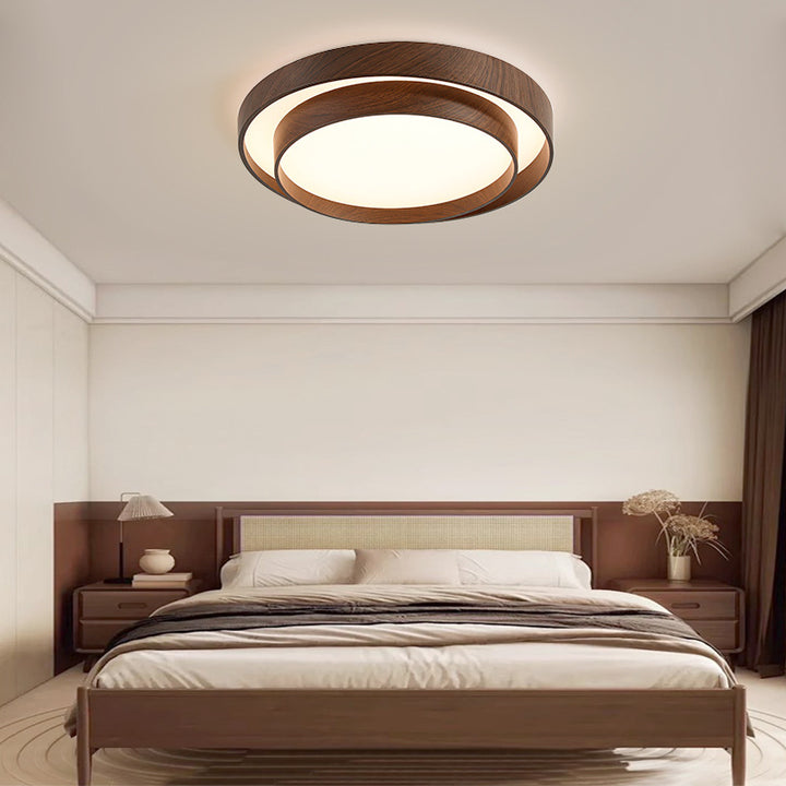 Luz de techo LED empotrada redonda de doble capa de hierro acrílico minimalista moderna para sala de estar 