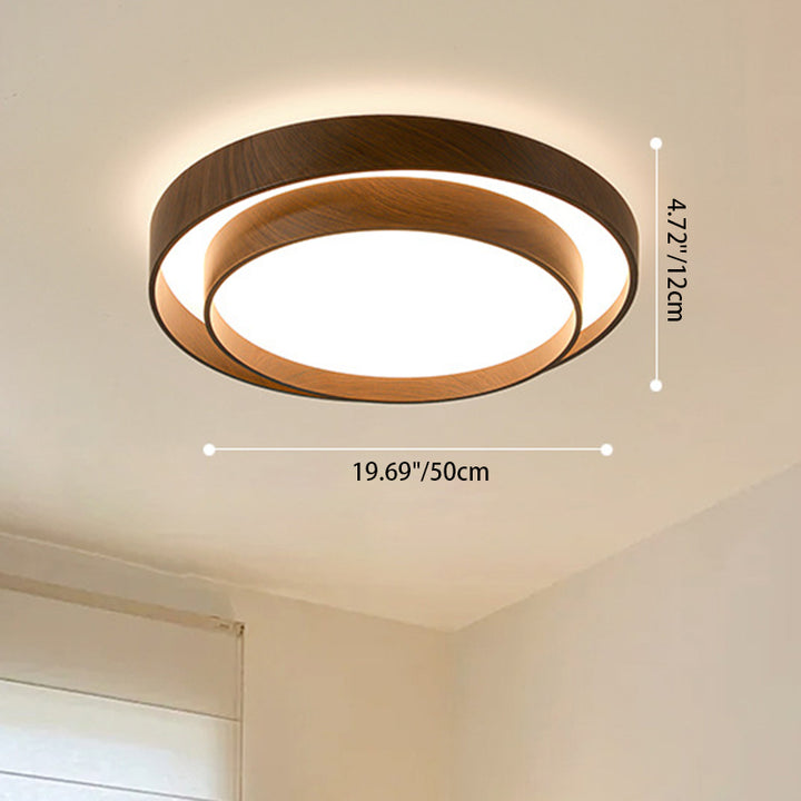 Luz de techo LED empotrada redonda de doble capa de hierro acrílico minimalista moderna para sala de estar 