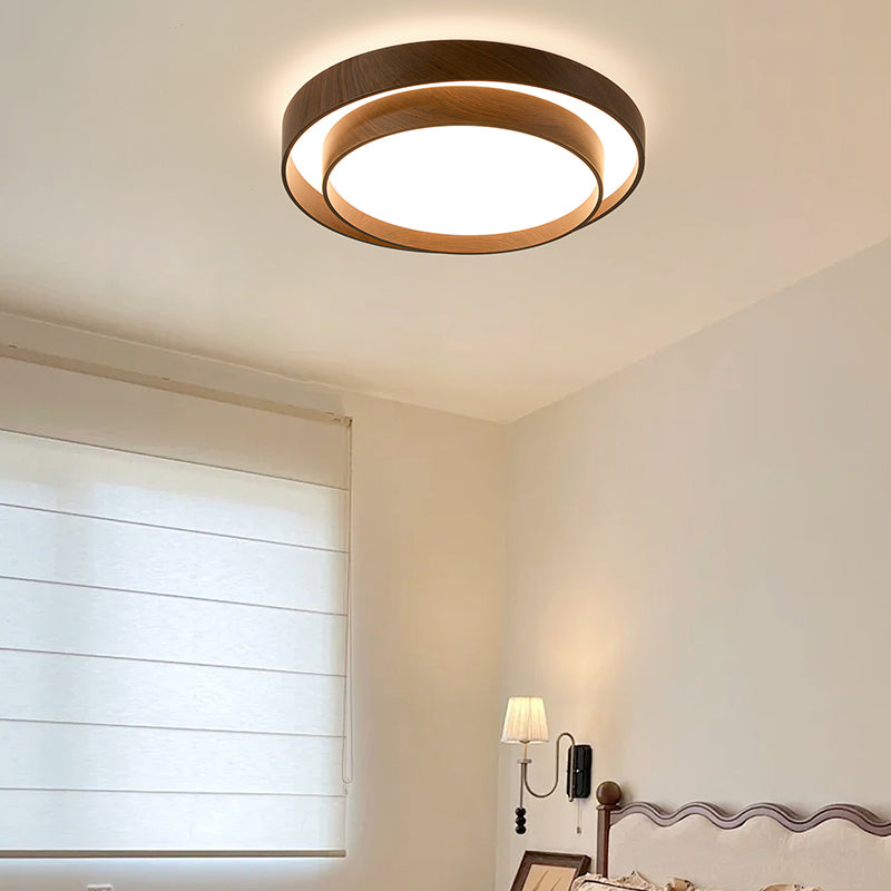 Luz de techo LED empotrada redonda de doble capa de hierro acrílico minimalista moderna para sala de estar 