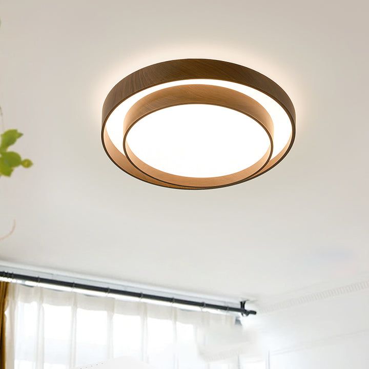 Luz de techo LED empotrada redonda de doble capa de hierro acrílico minimalista moderna para sala de estar 