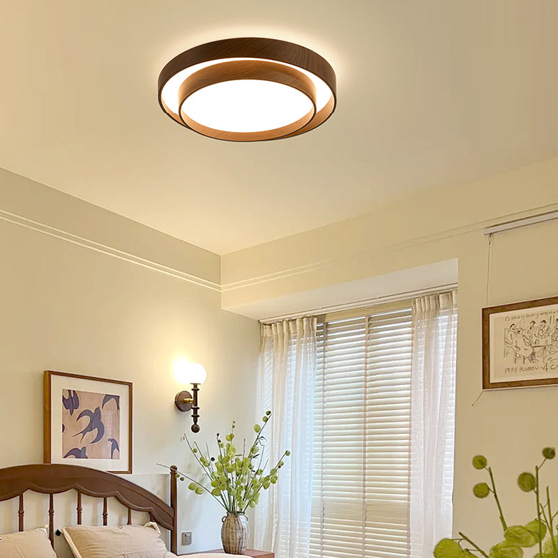 Luz de techo LED empotrada redonda de doble capa de hierro acrílico minimalista moderna para sala de estar 