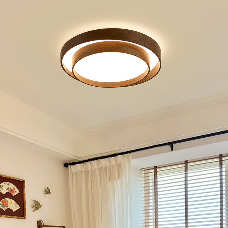 Luz de techo LED empotrada redonda de doble capa de hierro acrílico minimalista moderna para sala de estar 