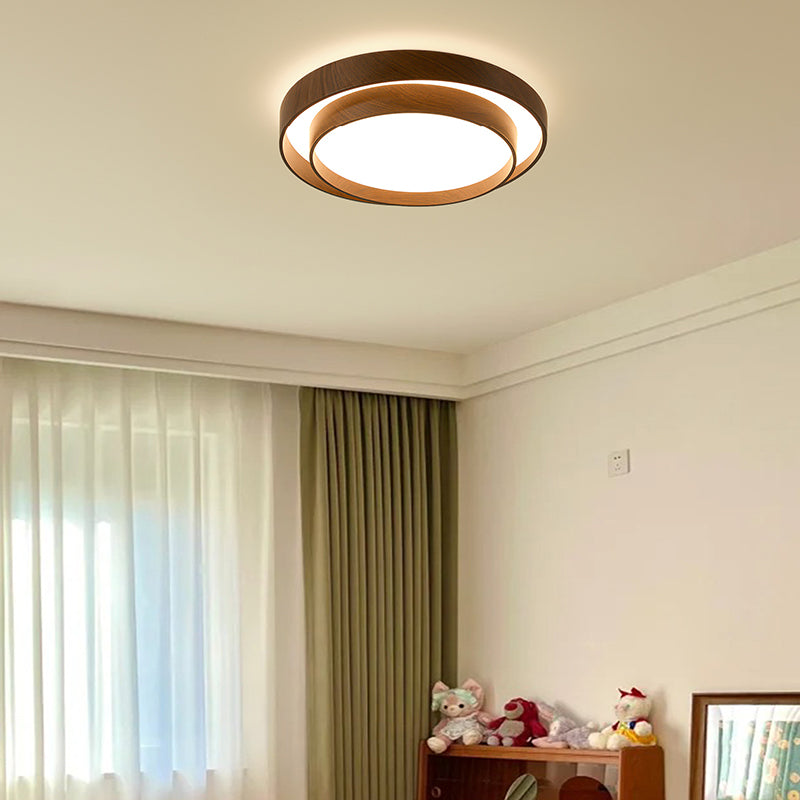 Luz de techo LED empotrada redonda de doble capa de hierro acrílico minimalista moderna para sala de estar 