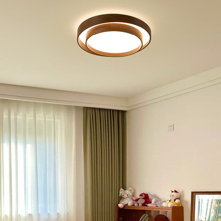 Luz de techo LED empotrada redonda de doble capa de hierro acrílico minimalista moderna para sala de estar 