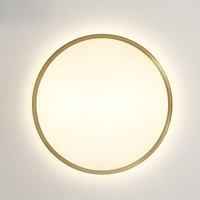 Luz de techo LED empotrada de latón acrílico redonda minimalista moderna para sala de estar 