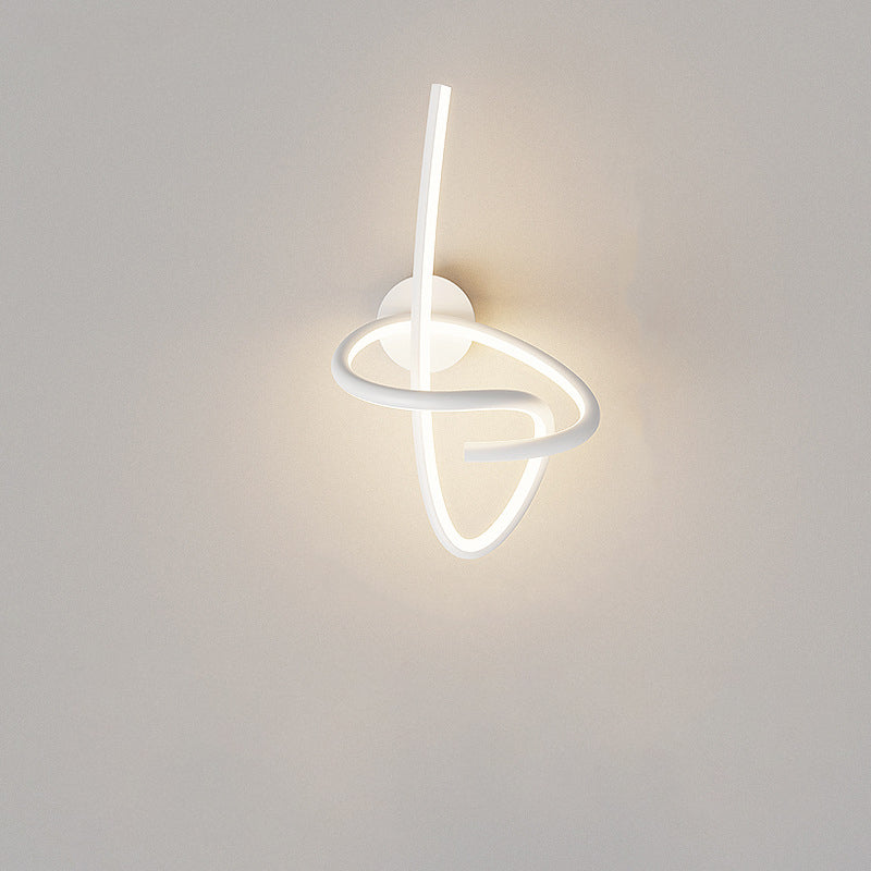 مصباح حائطي LED من الأكريليك والحديد والألمنيوم بتصميم نوتة موسيقية إبداعية معاصرة لغرفة المعيشة 