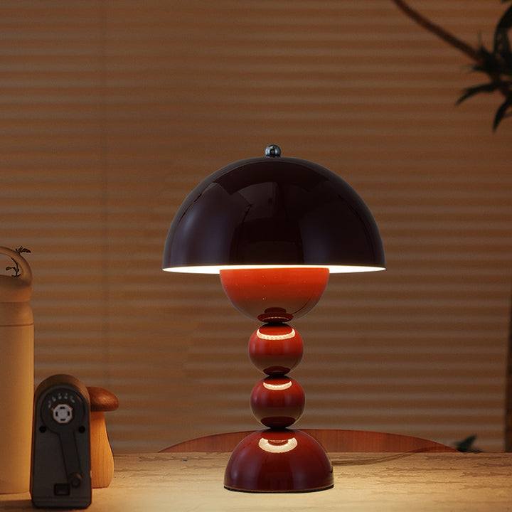 Lámpara de mesa contemporánea nórdica con brote de flor de hierro de 1 luz para dormitorio 