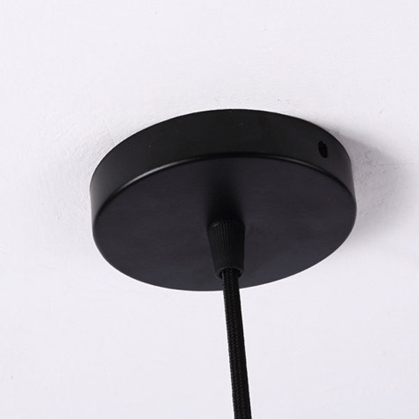 Lustre suspendu contemporain créatif en fer et aluminium avec cristal, forme de globe rond creux, 1 lumière pour salon 
