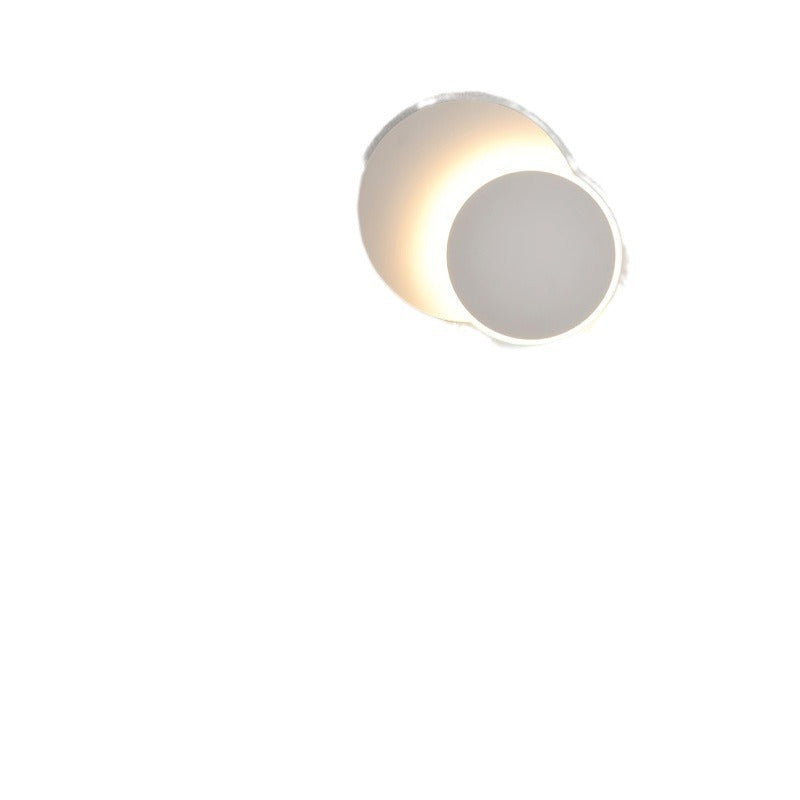 مصباح حائط LED من الألومنيوم والسيليكون والراتنج للأطفال المبدعين المعاصرين بتصميم رائد فضاء مع دوران وخسوف قمري لغرفة النوم 