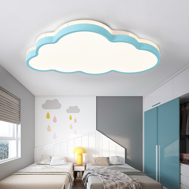Contemporary Nordic Cloud Iron Acrylic LED Flush Mount Ceiling Light F ...