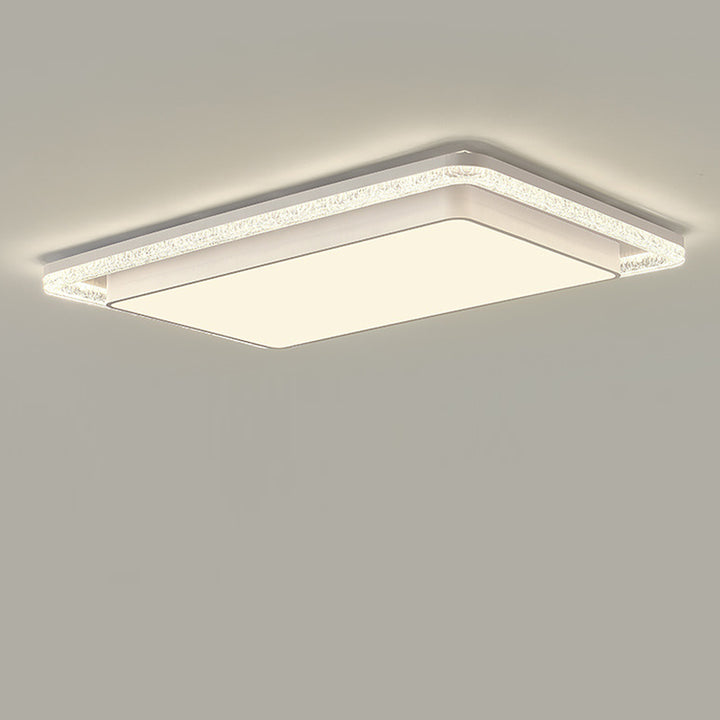 Plafonnier LED en fer et acrylique moderne de luxe double rond carré rectangulaire pour salon 