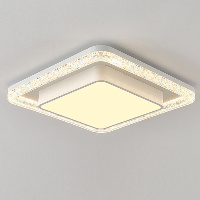 Plafonnier LED en fer et acrylique moderne de luxe double rond carré rectangulaire pour salon 