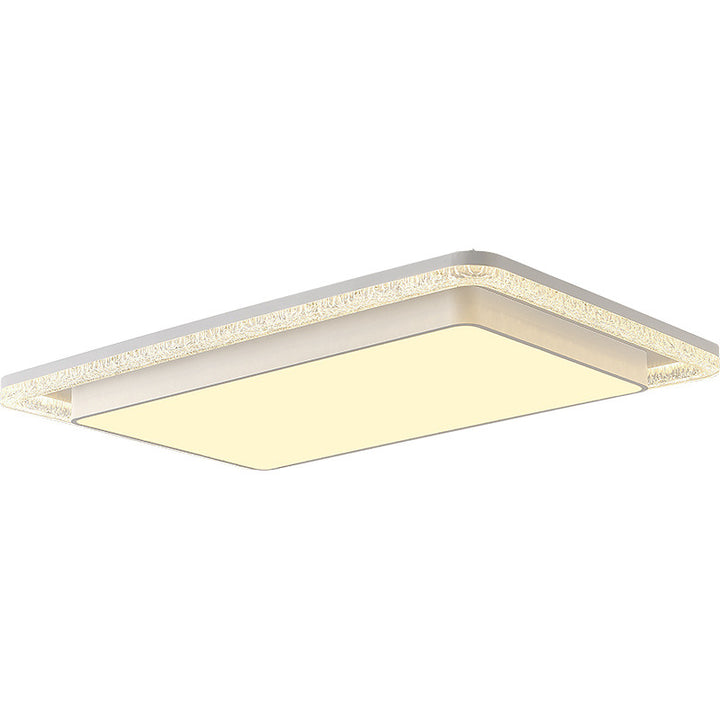 Plafonnier LED en fer et acrylique moderne de luxe double rond carré rectangulaire pour salon 