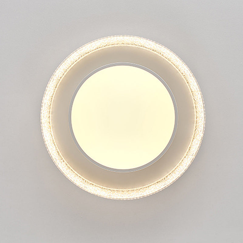 Plafonnier LED en fer et acrylique moderne de luxe double rond carré rectangulaire pour salon 