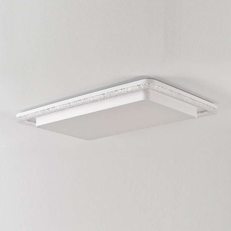 Plafonnier LED en fer et acrylique moderne de luxe double rond carré rectangulaire pour salon 