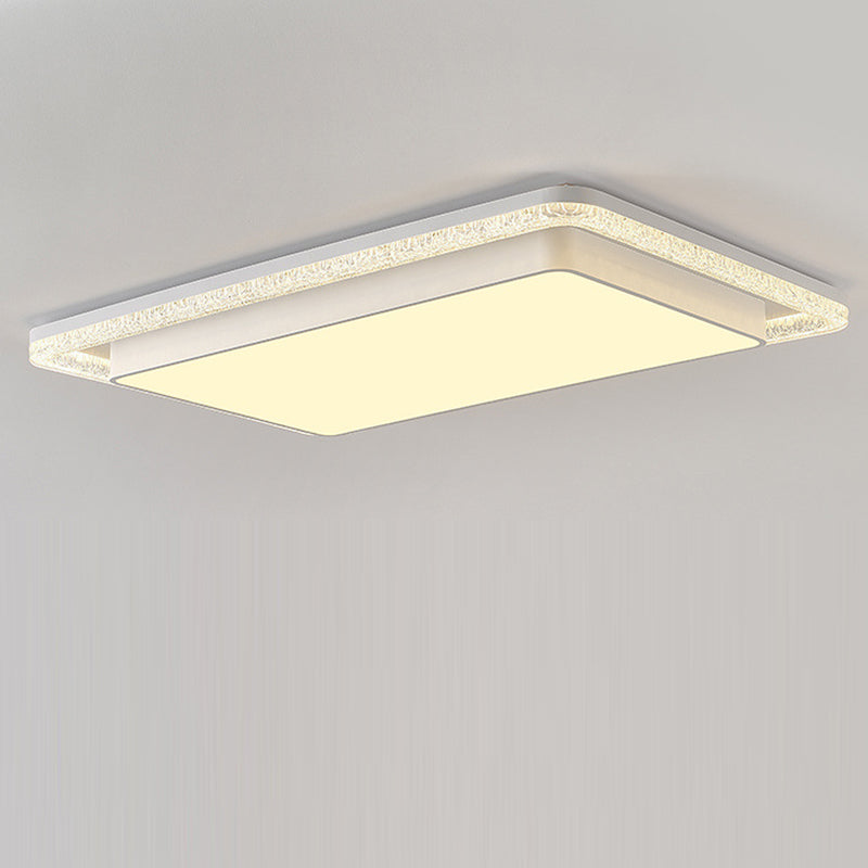 Plafonnier LED en fer et acrylique moderne de luxe double rond carré rectangulaire pour salon 