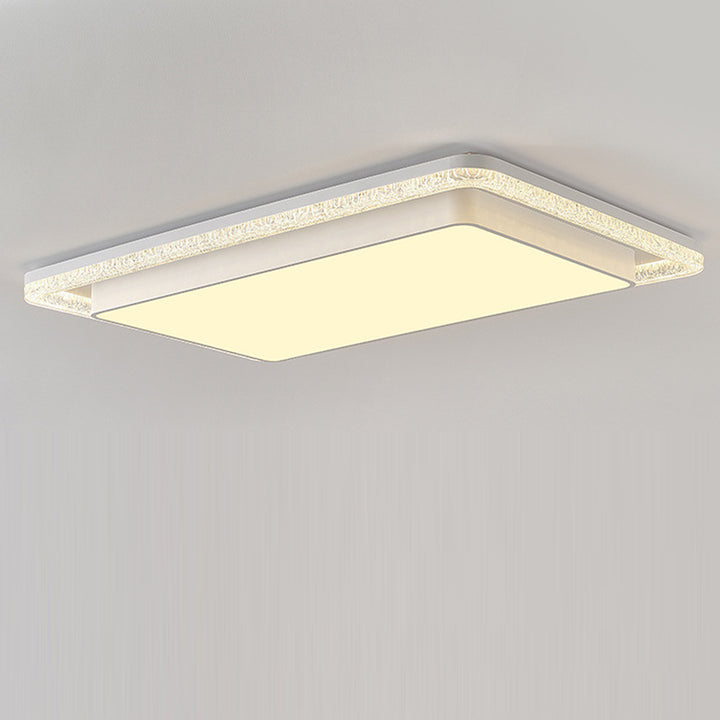 Plafonnier LED en fer et acrylique moderne de luxe double rond carré rectangulaire pour salon 