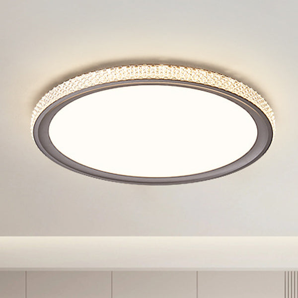 Plafonnier LED rond en aluminium acrylique minimaliste moderne pour salon 