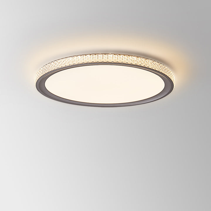 Plafonnier LED rond en aluminium acrylique minimaliste moderne pour salon 
