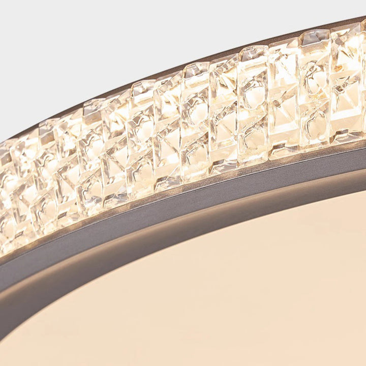 Plafonnier LED rond en aluminium acrylique minimaliste moderne pour salon 
