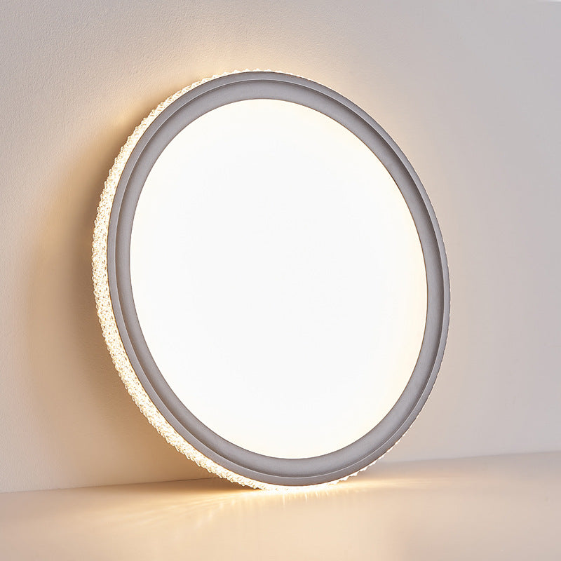 Plafonnier LED rond en aluminium acrylique minimaliste moderne pour salon 