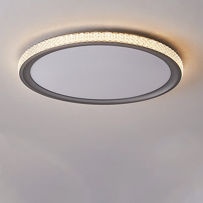 Plafonnier LED rond en aluminium acrylique minimaliste moderne pour salon 