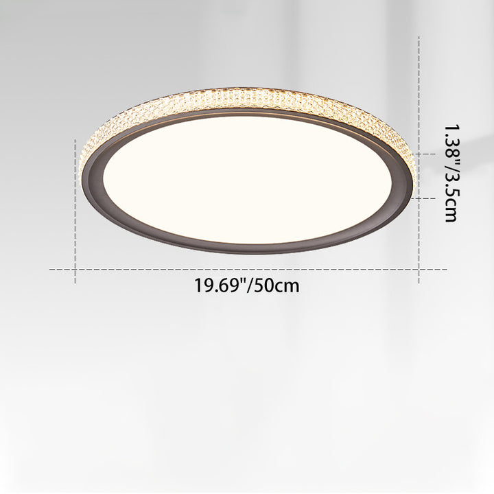 Plafonnier LED rond en aluminium acrylique minimaliste moderne pour salon 