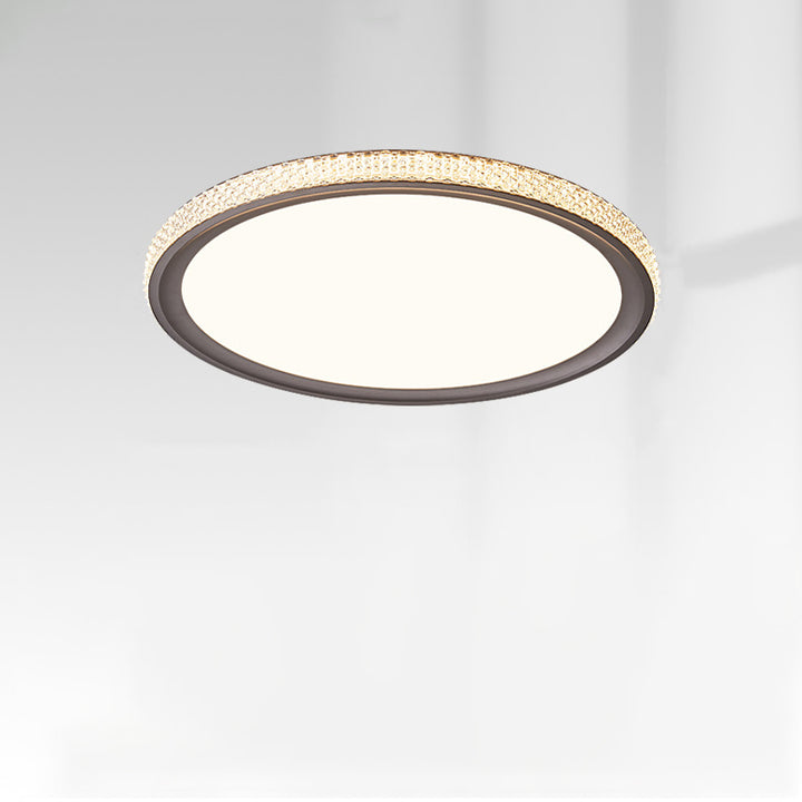 Plafonnier LED rond en aluminium acrylique minimaliste moderne pour salon 