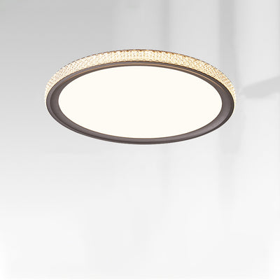 Plafonnier LED rond en aluminium acrylique minimaliste moderne pour salon 