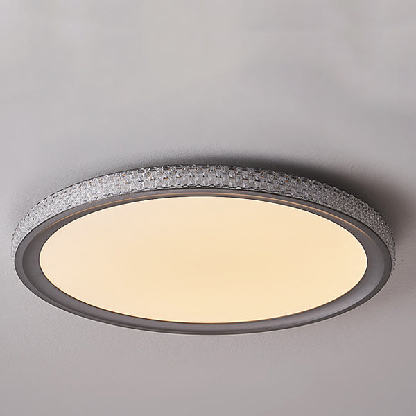 Plafonnier LED rond en aluminium acrylique minimaliste moderne pour salon 