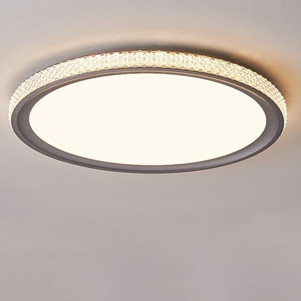 Plafonnier LED rond en aluminium acrylique minimaliste moderne pour salon 