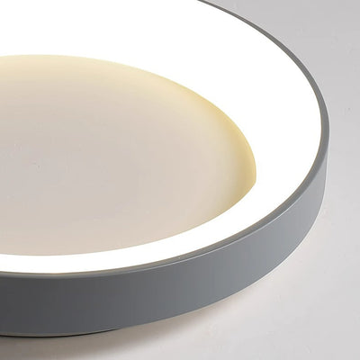Lumière de plafond LED encastrée en acrylique et fer pour salon, style moderne minimaliste, forme ronde 