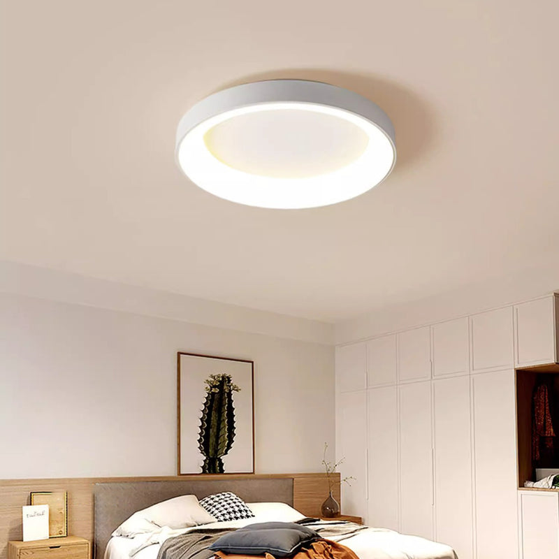 Lumière de plafond LED encastrée en acrylique et fer pour salon, style moderne minimaliste, forme ronde 