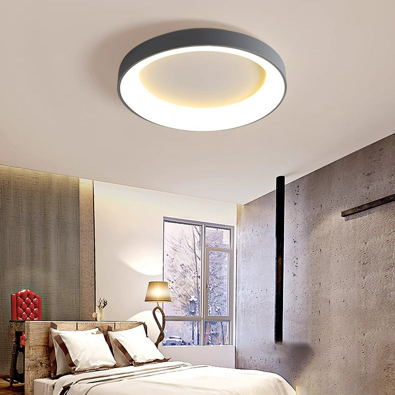 Lumière de plafond LED encastrée en acrylique et fer pour salon, style moderne minimaliste, forme ronde 