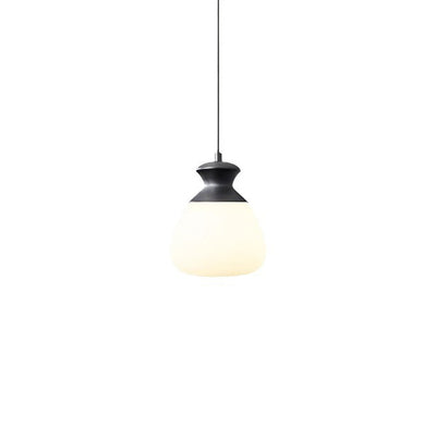 Zeitgenössische nordische Messing-Glasflasche Form 1-Licht Pendelleuchte für das Wohnzimmer 