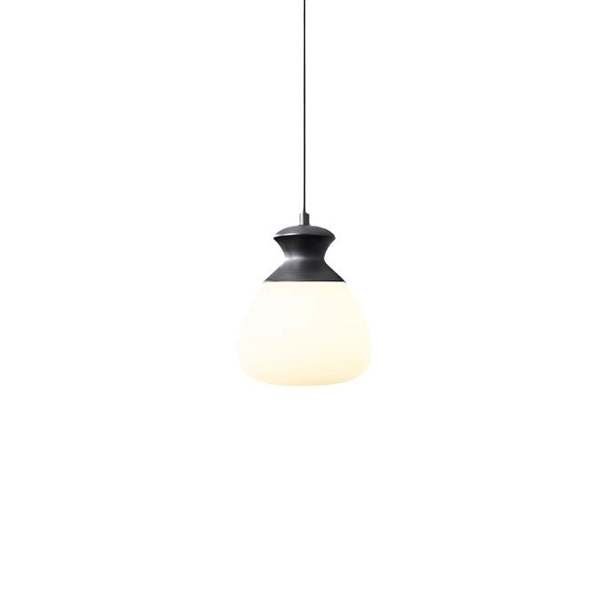 Zeitgenössische nordische Messing-Glasflasche Form 1-Licht Pendelleuchte für das Wohnzimmer 