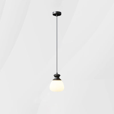 Zeitgenössische nordische Messing-Glasflasche Form 1-Licht Pendelleuchte für das Wohnzimmer 