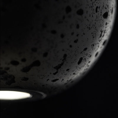 Contemporary Nordic Copper Black Hole Stone Orb Shape 1-Light Pendant Light For Living Room