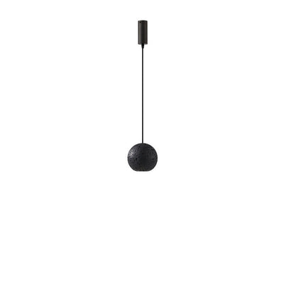 Contemporary Nordic Copper Black Hole Stone Orb Shape 1-Light Pendant Light For Living Room