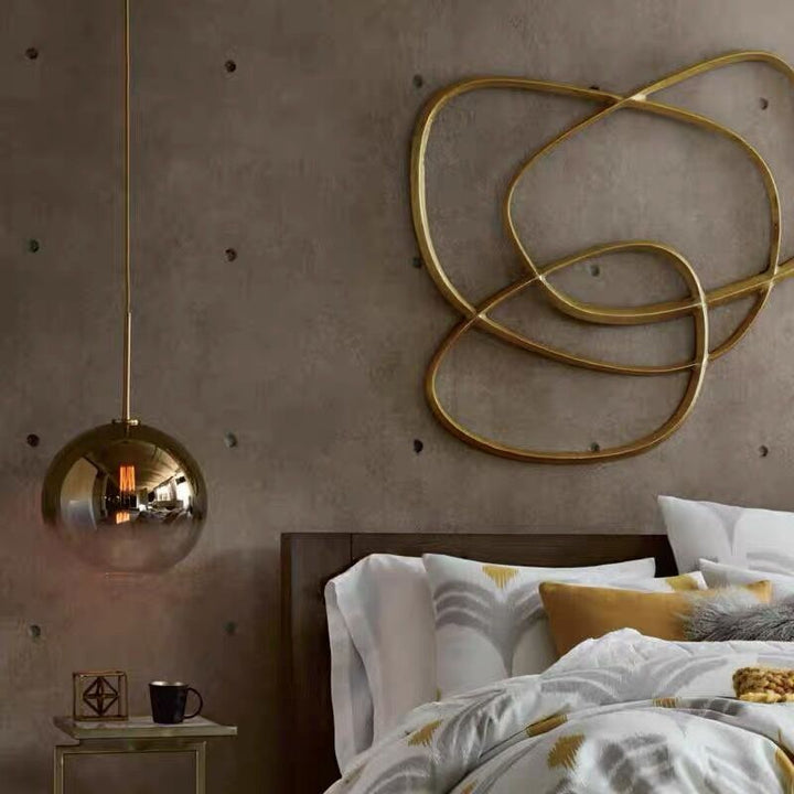 Modern Luxury Gradient Glass Globe Shade 1-Light Pendant Light For Dining Room