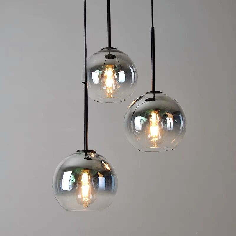 Modern Luxury Gradient Glass Globe Shade 1-Light Pendant Light For Dining Room