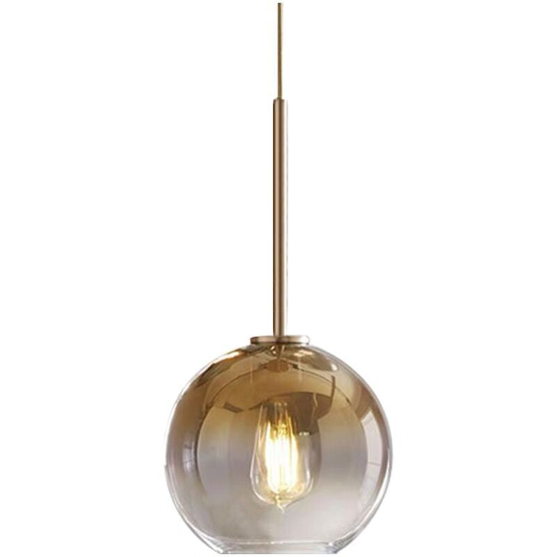 Modern Luxury Gradient Glass Globe Shade 1-Light Pendant Light For Dining Room
