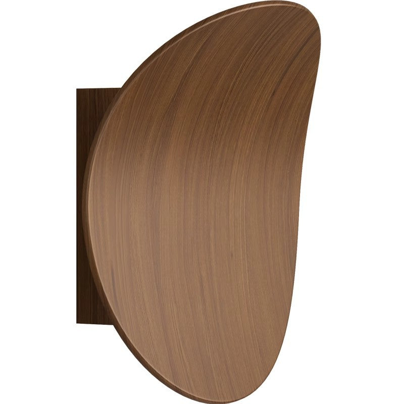 Modern Minimalist Wood Grain Curved Round Iron Aluminum LED Wall Sconce Lamp For Hallway