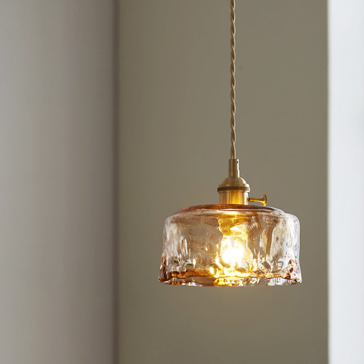 Suspension lumineuse contemporaine nordique en verre géométrique pour salon 