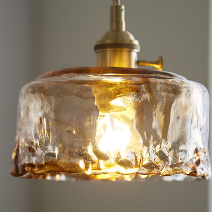 Suspension lumineuse contemporaine nordique en verre géométrique pour salon 