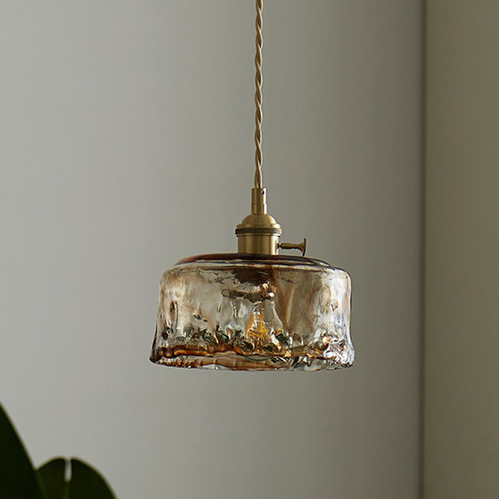 Suspension lumineuse contemporaine nordique en verre géométrique pour salon 