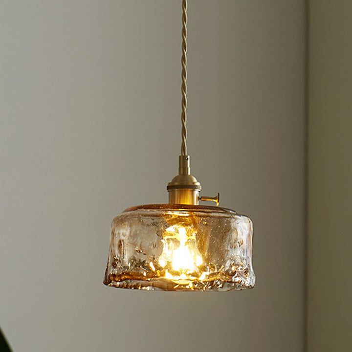 Suspension lumineuse contemporaine nordique en verre géométrique pour salon 