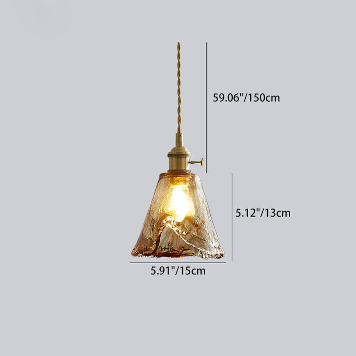 Suspension lumineuse contemporaine nordique en verre géométrique pour salon 